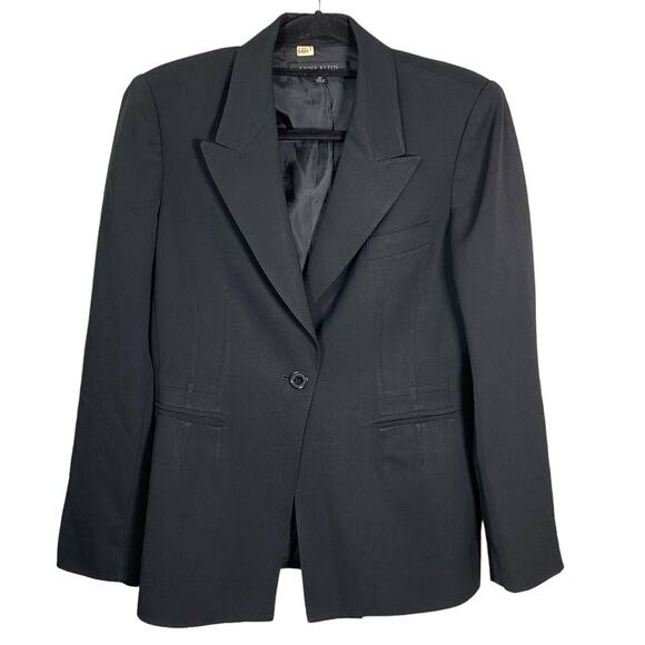 Anne Klein Women's Single-Button Notched-Lapel Blazer Size 8P - Picture 1 of 9